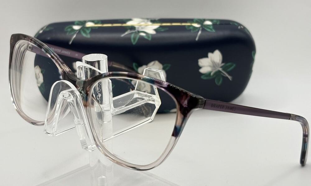 Draper James DJ5008 Cat Eye Eyeglasses Plum Gradient Women 51-17-135 w/ Case